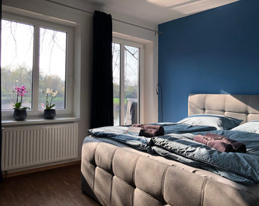 Schlafzimmer Weser in der Fewo in Hameln
